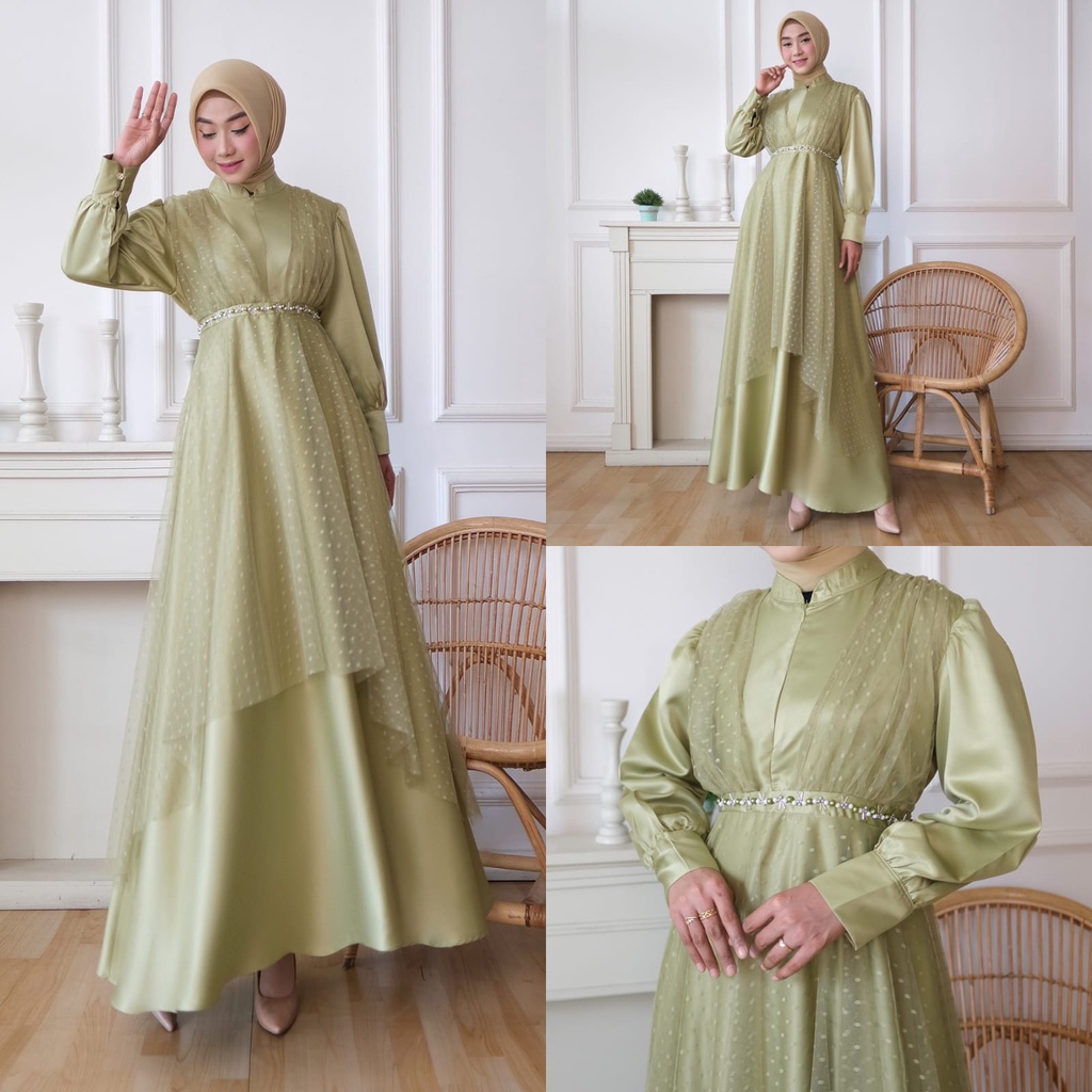 DRESS PESTA KONDANGAN NAOMI GAMIS SIMPLE
