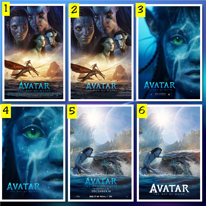 Poster film Avatar The Way of Water - hiasan dinding dekorasi kamar ukuran A3