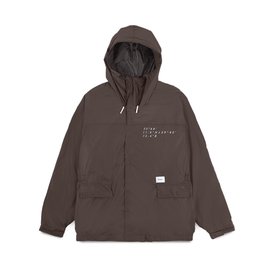 WTAPS Pillar Hooded Jacket Brown