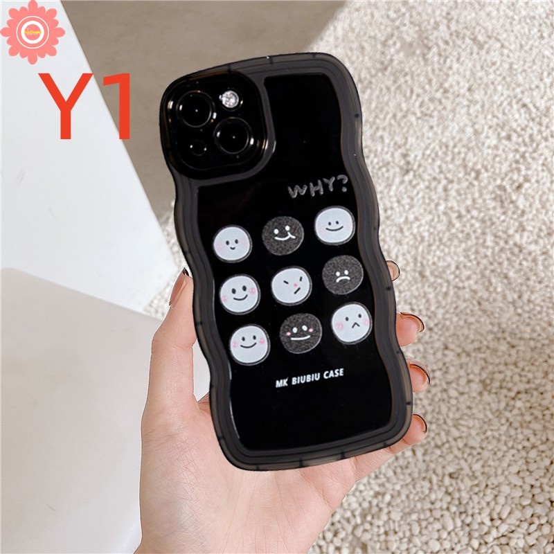 Casing Ekspresi Lucu Pasangan Vivo Y36 Y02 Y15s Y20 Y16 Y22 Y02s Y21 V20 V25E Y17 Y35 Y75 V25 Y12 Y12s Y22s Y12s Y22s Y11 Y33s Y15 Y15A Y91 Y30 Y50 Y91C Y93 Case TPU Lembut Kartun