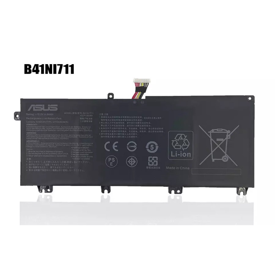 BATERAI ASUS ROG B41N1711 GL503VM GL703VD GL703VM FX503VM FX63VD FX503