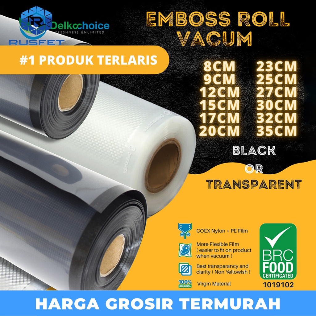 PLASTIK VACUM EMBOS VACUUM SEALER ROLL EMBOSSED VAKUM MAKANAN