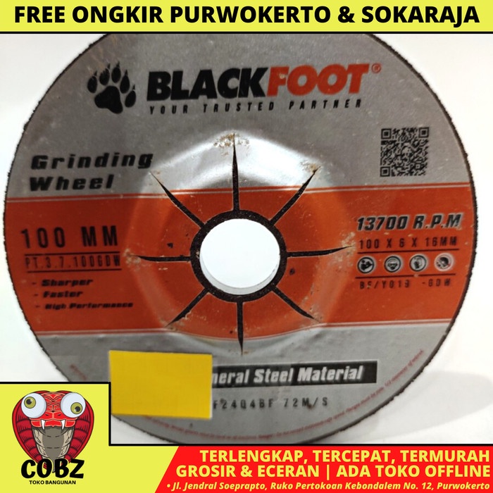 BLACKFOOT MATA GERINDA POLES RESIBON 4 INCH TEBAL