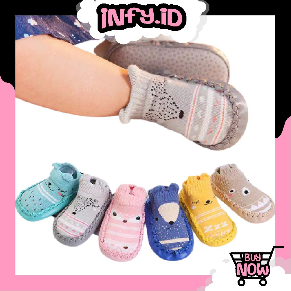 INFY - R130 Sepatu Anak Bayi - Baby Prewalker Shoes Socks Anti Slip Kaos Kaki Anak Bayi