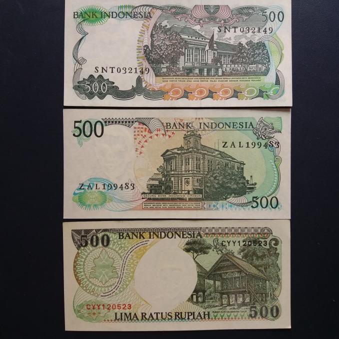 Set Uang Kuno 500 Rupiah Beda Generasi