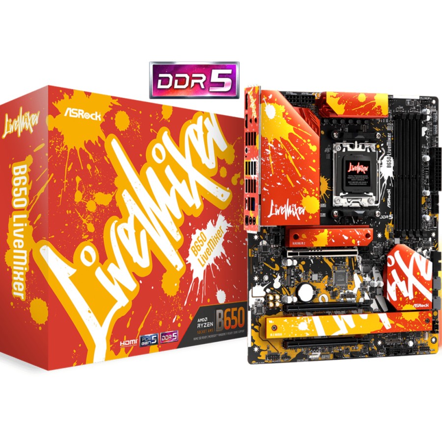 ASROCK B650 LIVEMIXER DDR5 AMD B650 AM5 MOTHERBOARD