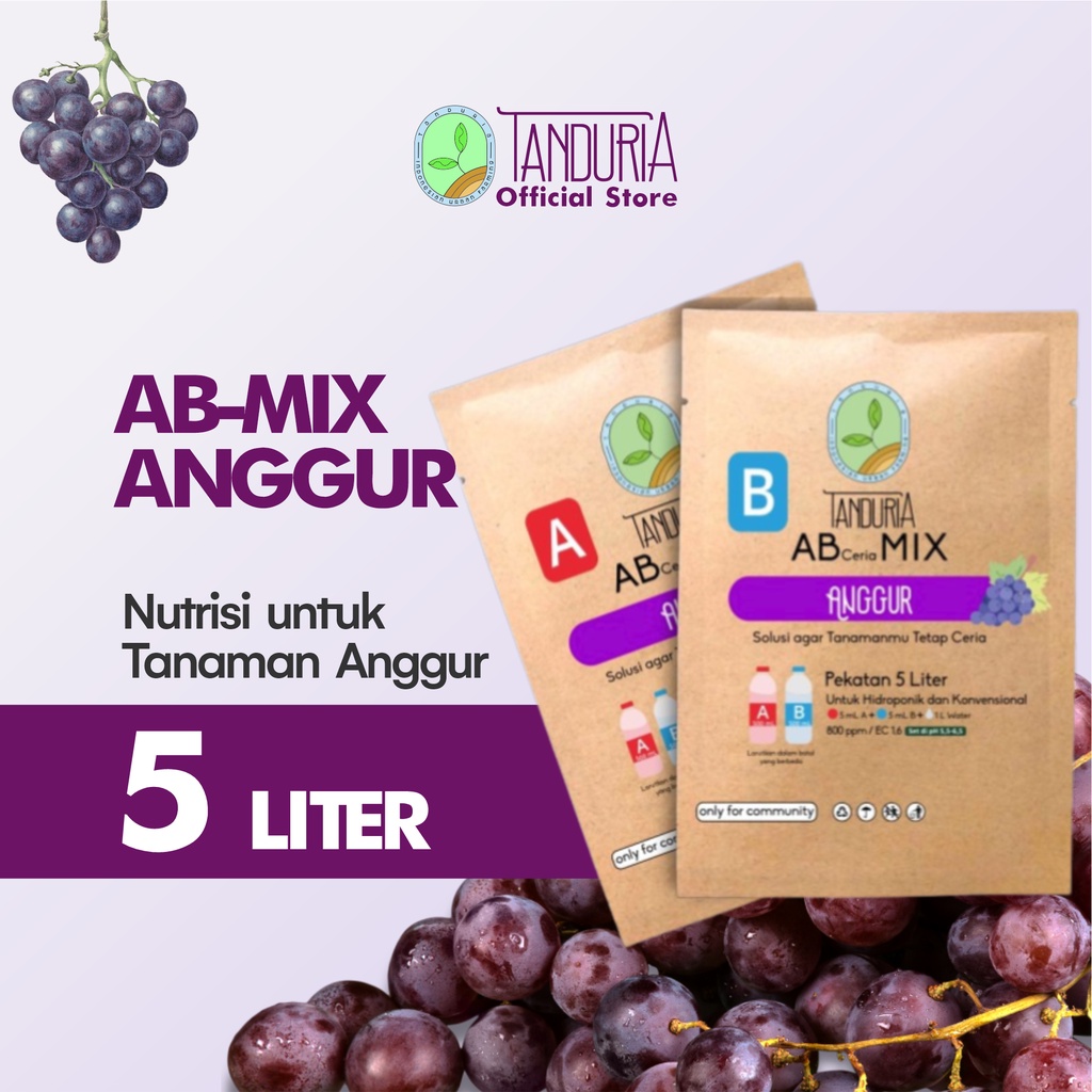 Jual Tanduria Ab Mix Anggur Nutrisi Siap Pakai Hidroponik Liter