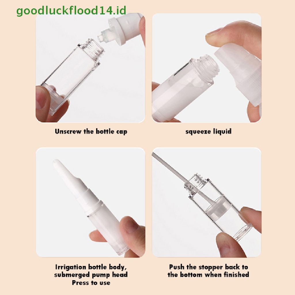 [GOOGFOUR] 5ml Botol Pompa Vakum Airless Kosong Travel Size Dispenser Wadah Isi Ulang [TOP]