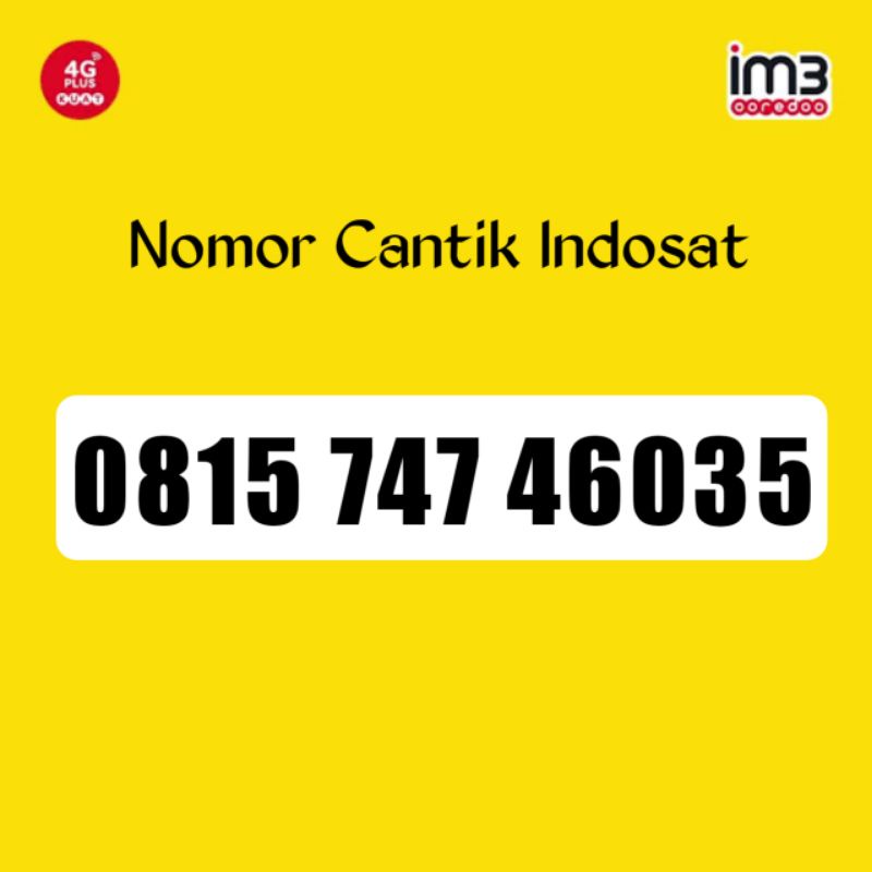Nomor Cantik Im3 Ooredoo 46035 dibaca AGOES AGUS 4605