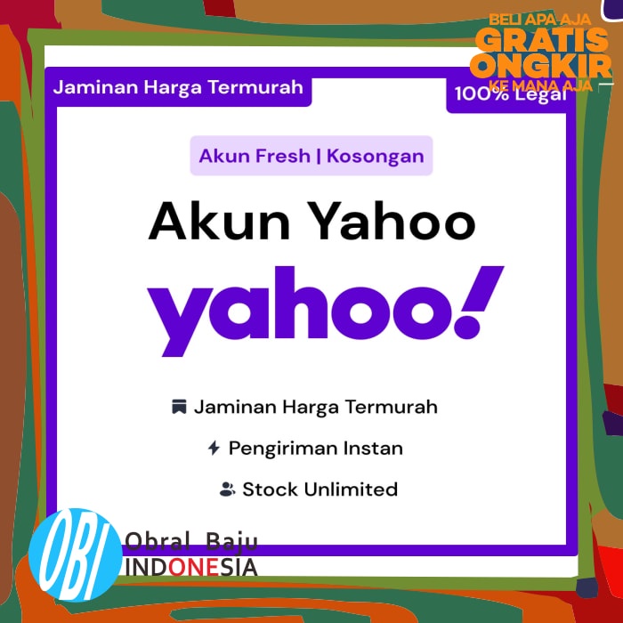 Obral / Original Sale Promo Akun Yahoo Pva Buat Nuyul Terbaru Termurah Terlaris Garansi