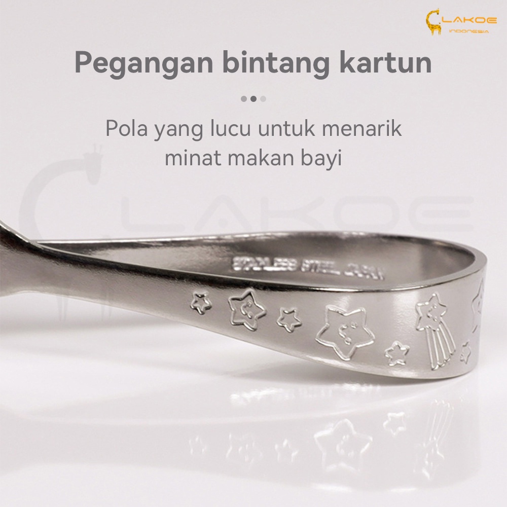 Sendok Garpu makan BLW Anak Stainless Steel ori Japanese