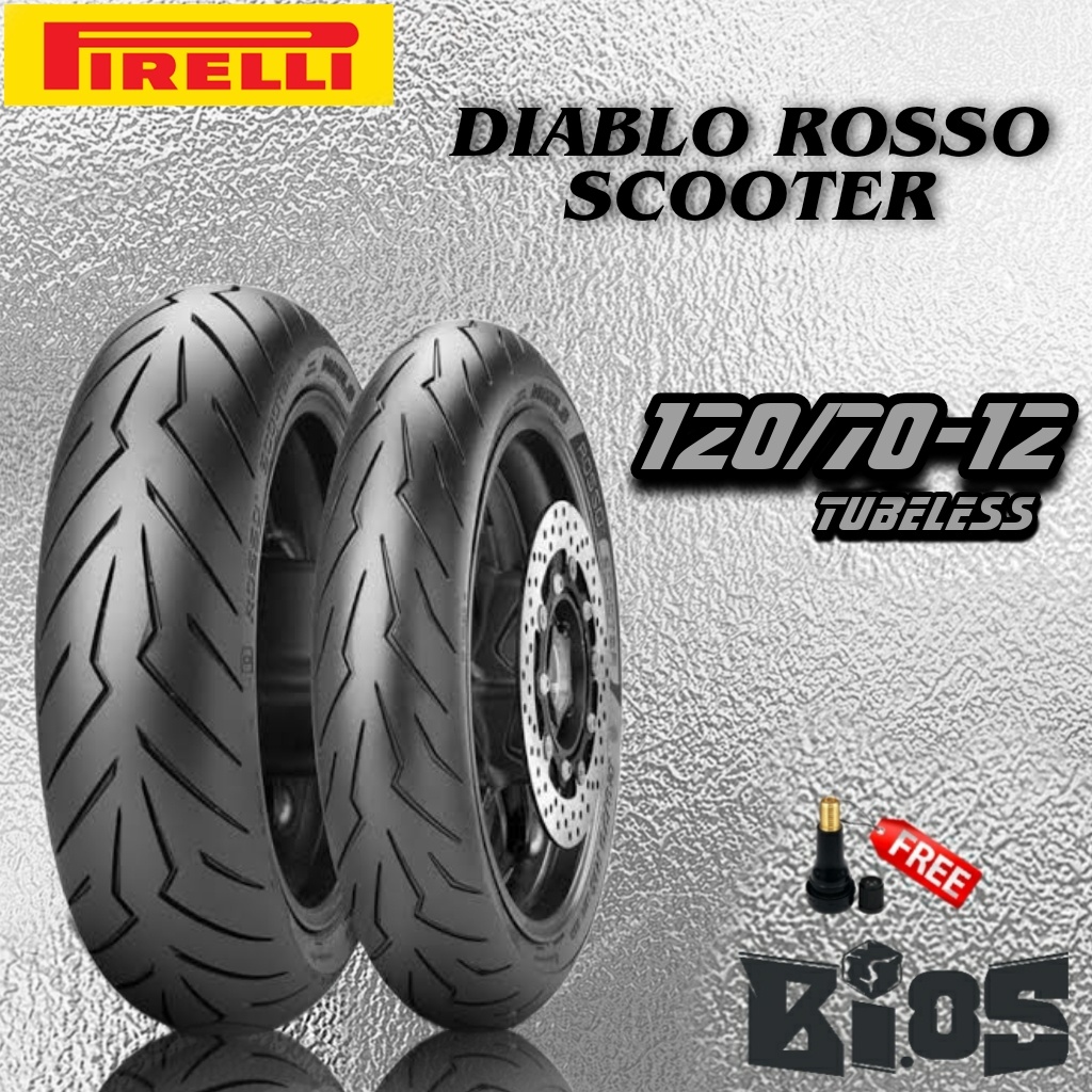 BAN PIRELLI DIABLO ROSSO SCOOTER TUBELESS RING 13 14 15 UKURAN 110/70-13 | 120/70-13 | 130/70-13 | 140/70-13 | 120/70-14 | 150/70-14 | 120/70-15 BAN RACING MOTOR NMAX XMAX AEROX ADV PCX LEXY