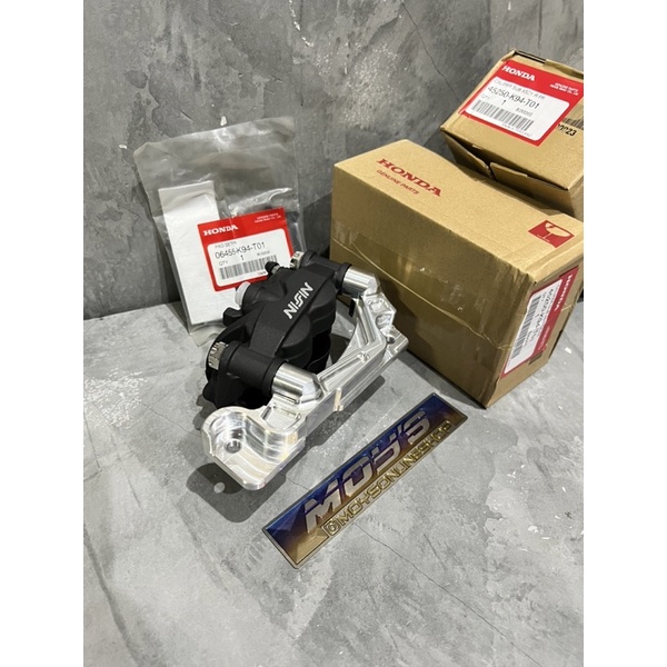 KALIPER NISSIN AFRICA TWIN ORIGINAL HONDA THAILAND 4 PISTON INCLUDE KAMPAS REM UNIVERSAL