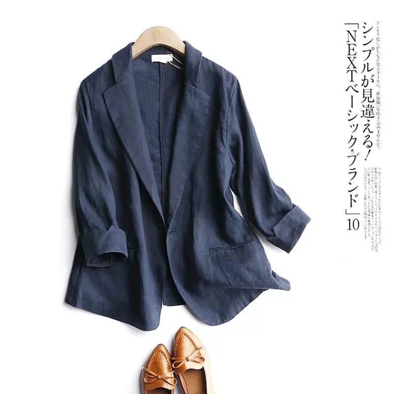 BLAZER WANITA - ROMANCE BLAZER - BLAZER KOREA - BLAZER LINEN