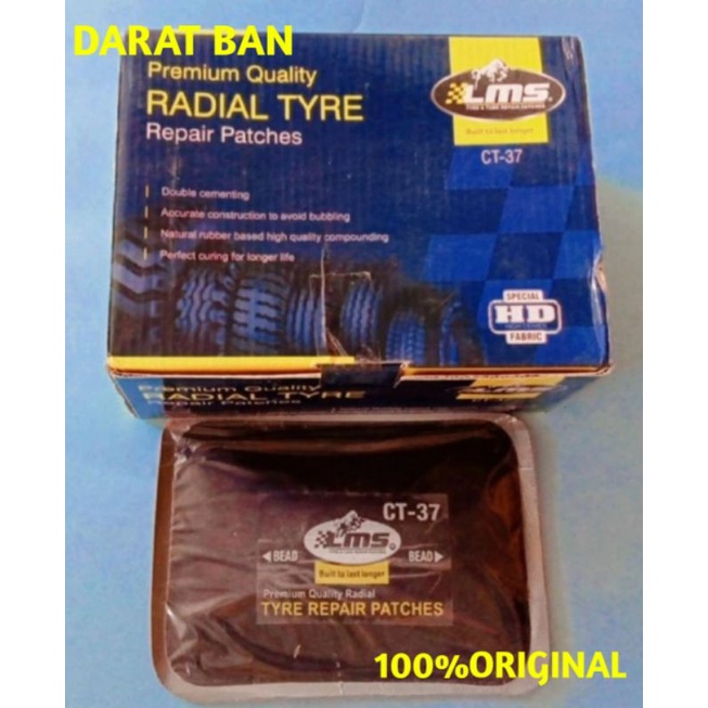 tiptop LMS CT 37 karet tambal tanpa bakar the bespatch tire patch tip top ban luar tubles untuk truk