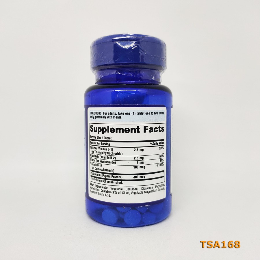 Puritan Pride Vitamin B Complex with B12 B-12 B1 B2 90 Tab Puritan's