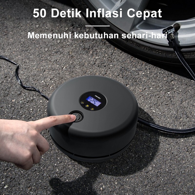 Deli Pompa Ban Mobil Elektrik Pompa Ban Mobil Pompa Angin Elektrik Pompa Angin Motor Otomatis 70W Pompa Angin Inflatable Pumps