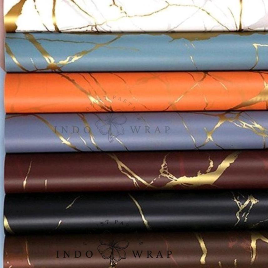 

Kirim Langsung [20 LEMBAR] KERTAS FLOWER WRAPPING GOLD MARBLE CELLOPHANE KERTAS BUKET BUNGA HAND BOUQUET!!