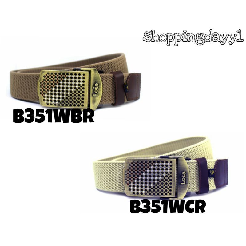 Gesper Kanvas Pria Original Lois B351WCR / B351WBR