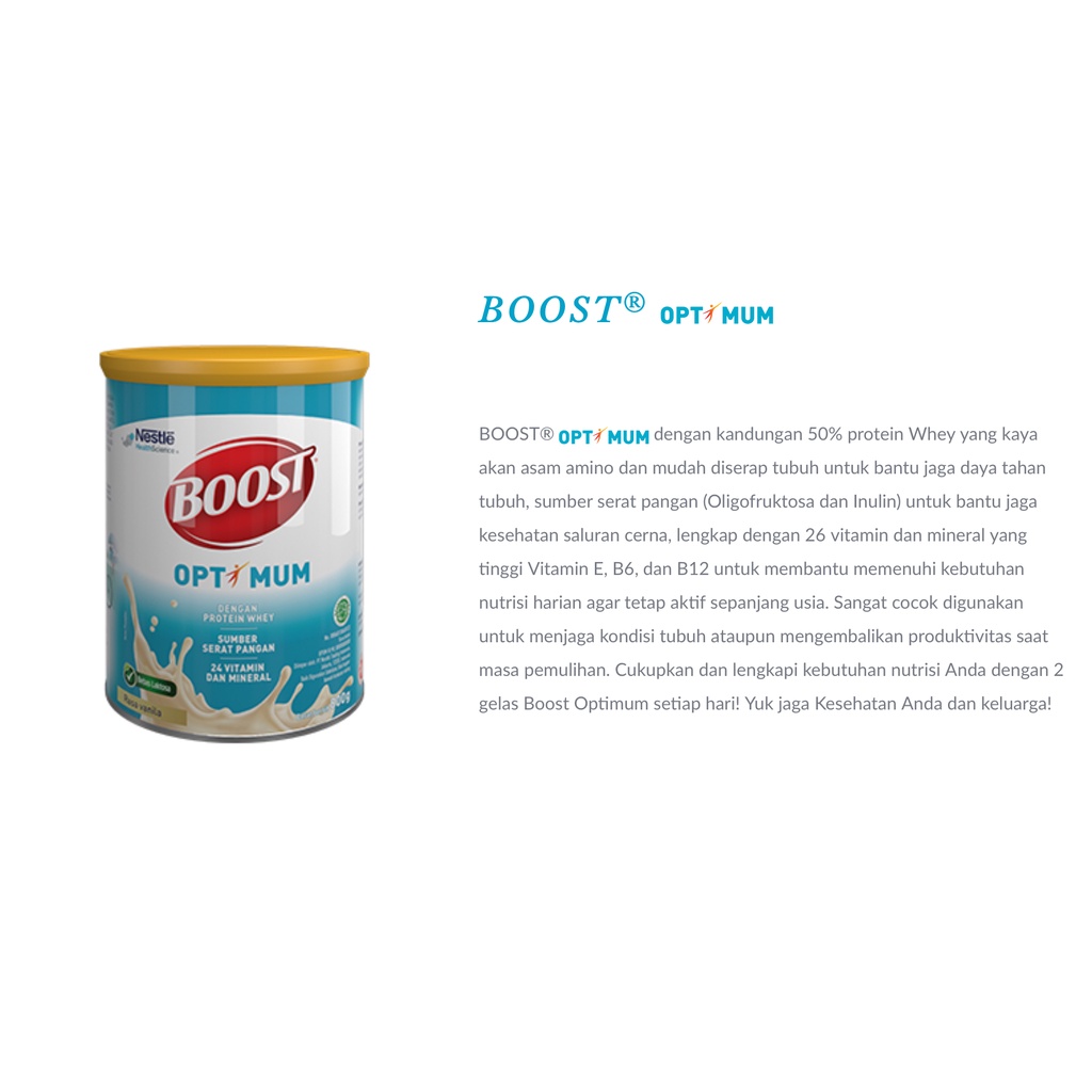 Susu Nestle Boost Optimum Vanila 800g