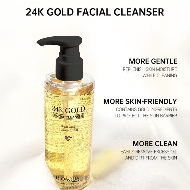 PROMO SERU [COD] BIOAQUA 24K Gold Body Wash | Facial Wash ORIGINAL 100%