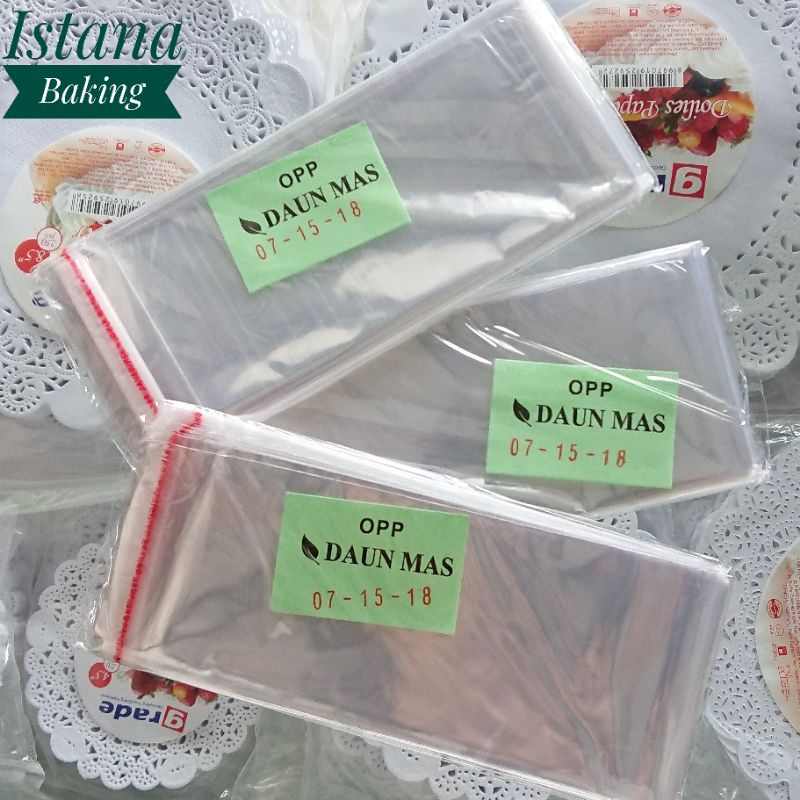 Istana Baking Plastik OPP Merk Daun Mas Plastik SuperKing OPP Ukuran 7×15cm Termurah