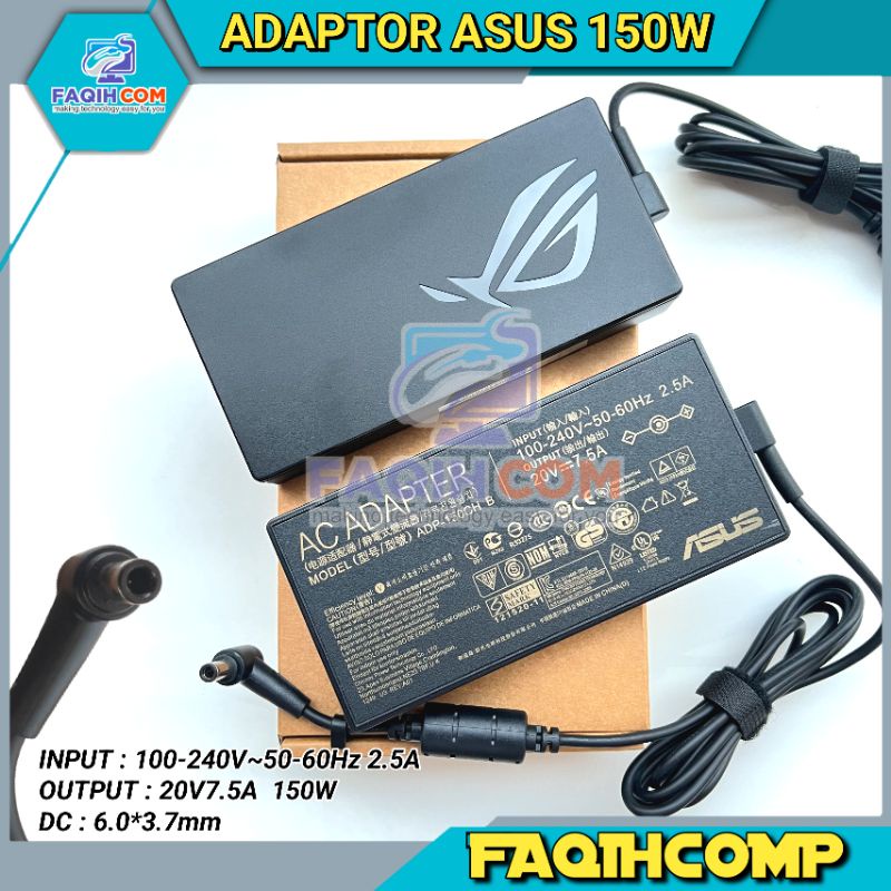 Adaptor Charger Asus TUF Gaming FX505 FX505D FX505DU FX505DT 20V 7.5A 150W (6.0x3.7mm) ORIGINAL