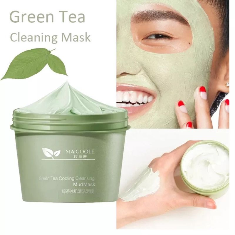 ‼️READY‼️Maigoole Green Tea Clay Mask Masker Wajah Green Tea Pore Clean Clay Mask - 100gr