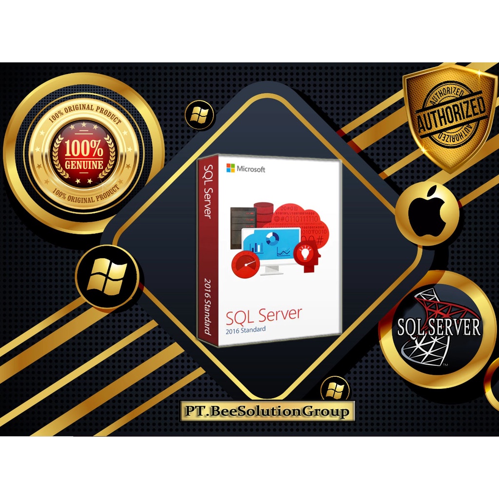 Microsoft SQL Server 2016 Standard 16 CORE License w. ORIG USB & UNLIM