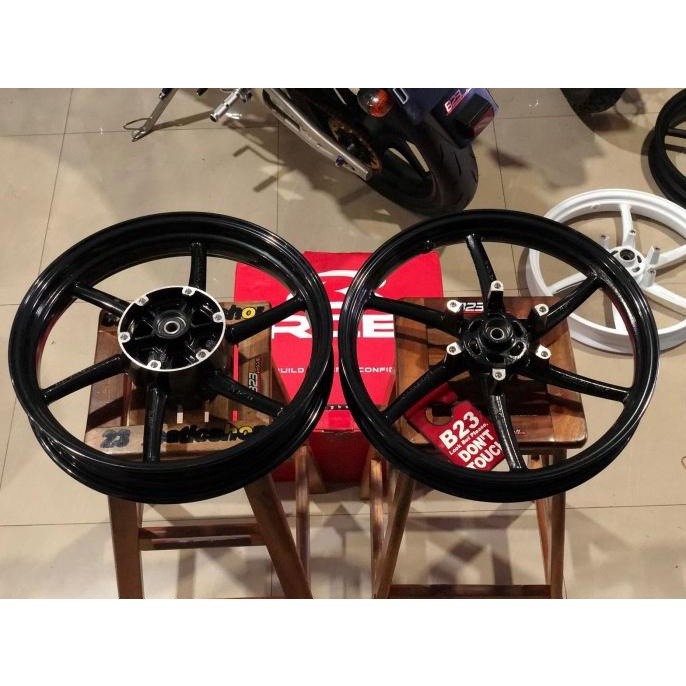 velg rims 17 rcb racingboy ninja rr r krr kr racing wheel Hitam Glossy