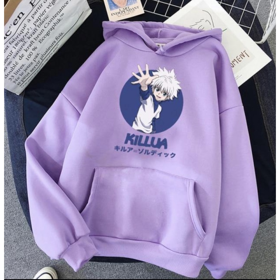 KILLUA AND GON HAND Jumper Hoodie II Sweater Hoodie II Sweter Oblong Topi Sz M - XL ( Pria &amp; Wanita / Anak &amp; Dewasa )