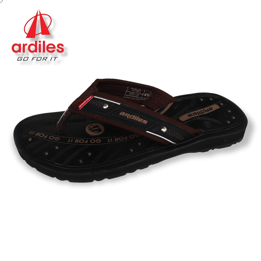 ARDILES Tidus Sandal Jepit Pria Dewasa Coklat Keren Sendal Cowok Kekinian
