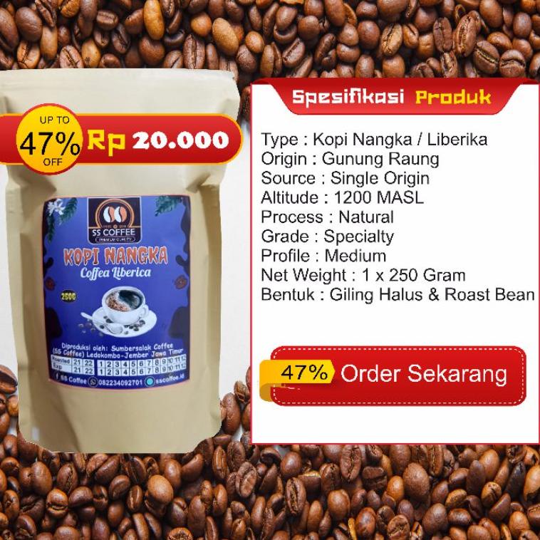 

☎ Kopi Nangka | Liberika Gunung Raung | 250 Gram | SS COFFEE ⇝