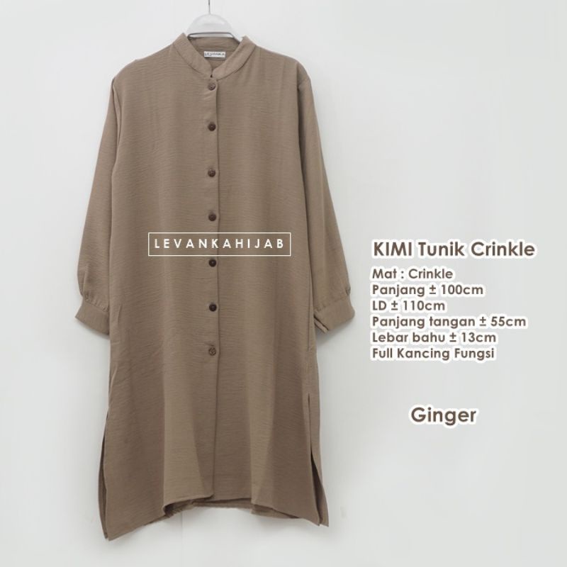 KOREAN LONG TUNIK CRINKLE AIRFLOW BUSUI