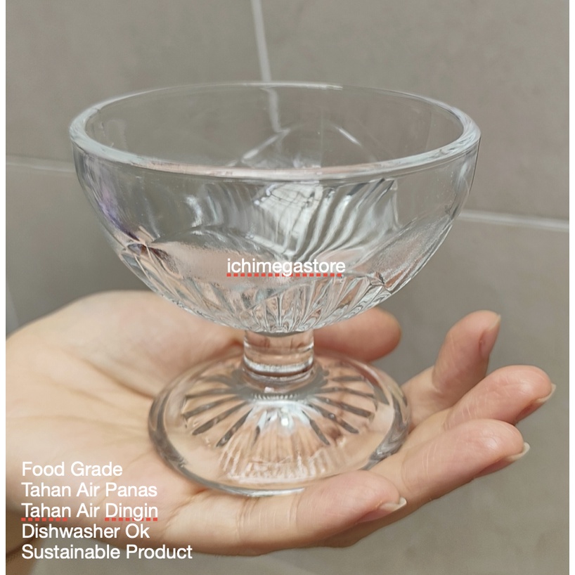 Jual Gelas es krim kaca Ice Cream Glassware Single Scoop Quality ...