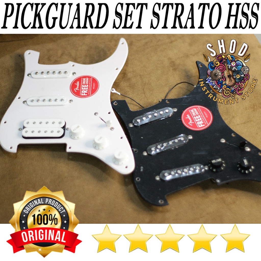 Pickguard Set Pickup Wiring Fender Stratocaster HSS - Pickup Fender Stratocaster HSS