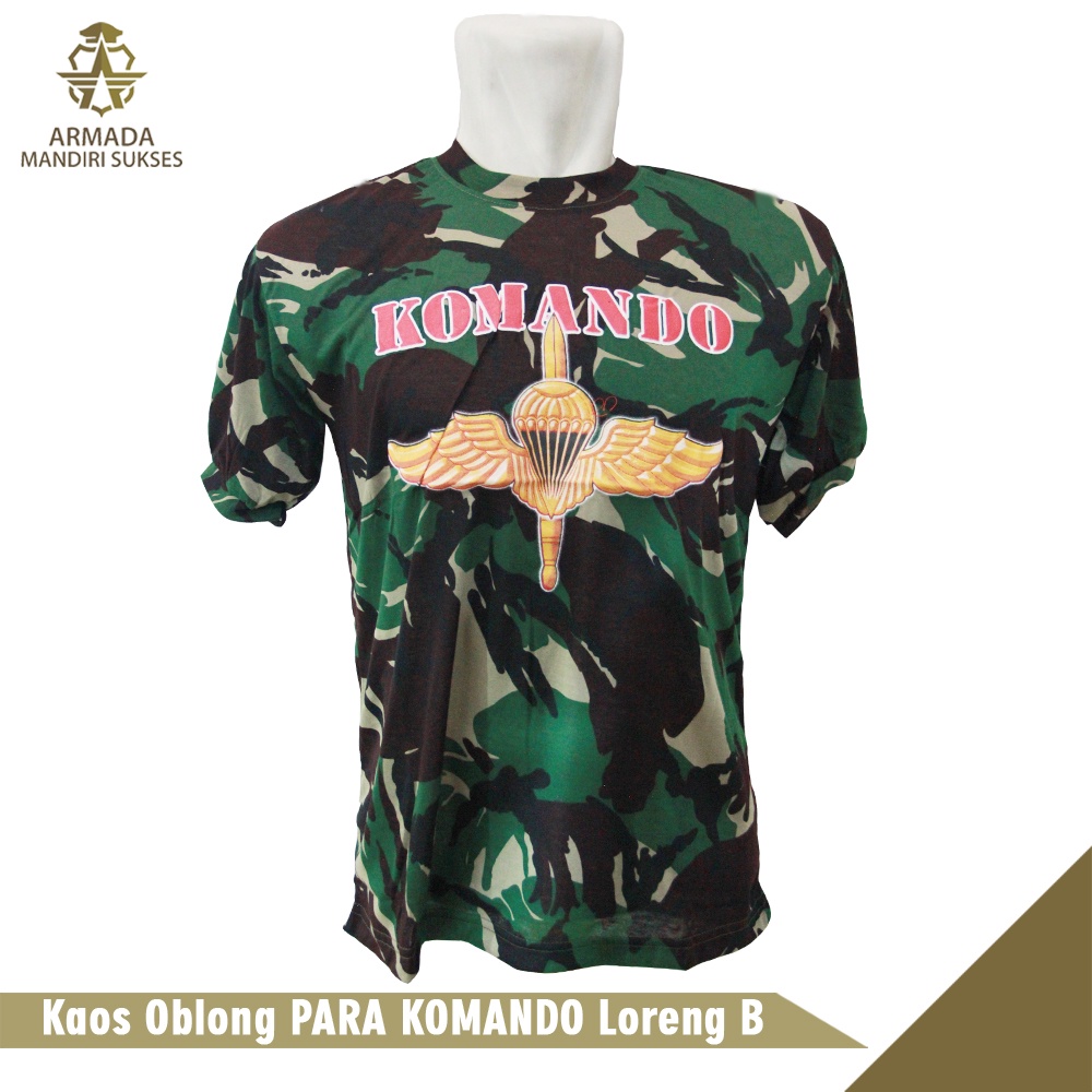 Kaos Para Komando Gambar Loreng - Kaos Dalam Para Komando Gambar Loreng