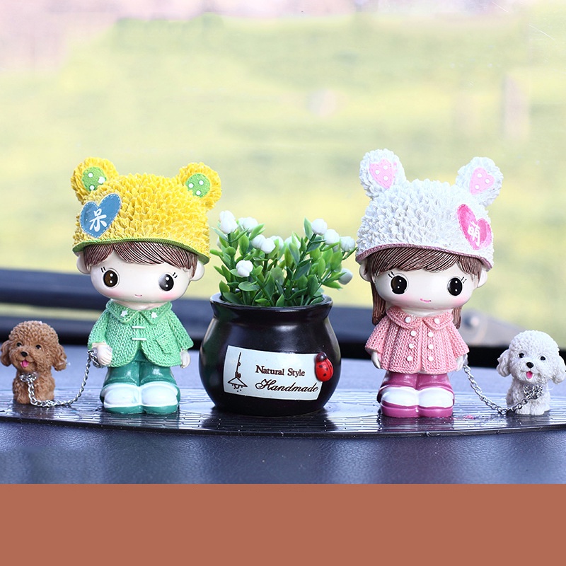 Bunga Dashboard Mobil / Tanaman Dashboard Pajangan Mobil Boneka Lucu Hiasan Aksesoris