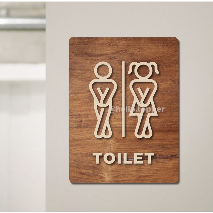 

TOILET SIGN UNIK KAYU SIGNAGE TOILET UNIK PAPAN KAYU