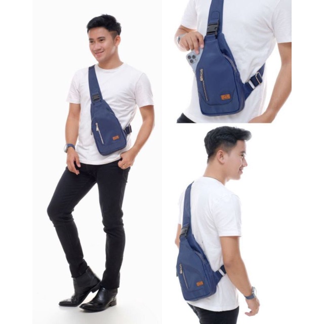 WAISTBAG KEENAN BY BIRU TSABITA BAHAN CHOCOLY ANTI AIR PREMIUM WATERPROOF WAISTBAG PRIA