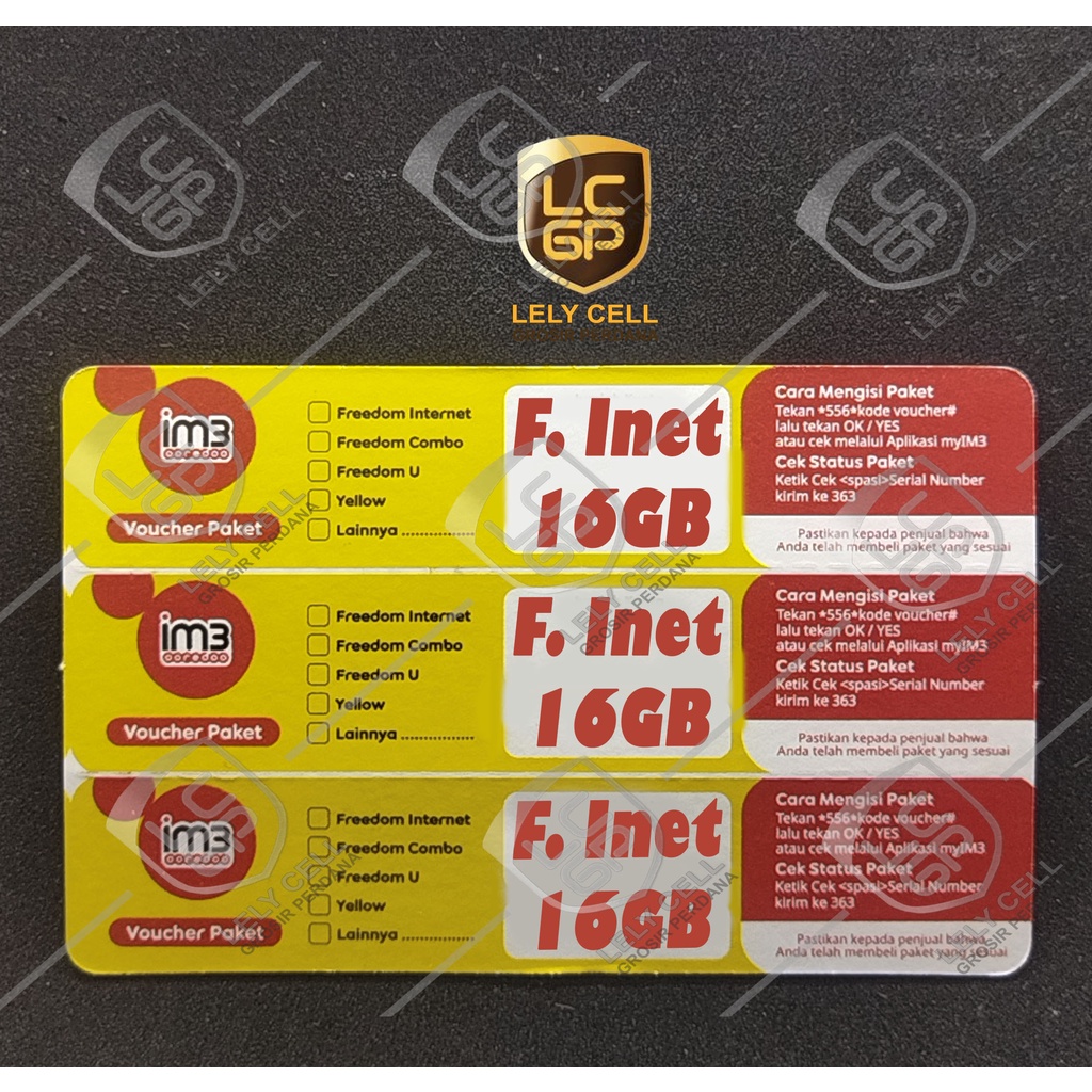 Voucher Indosat Freedom internet 16GB
