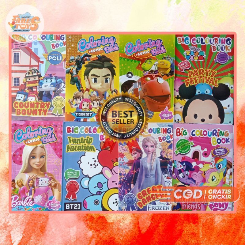

Buku MEWARNAI anak buku belajar warna medium coloring book murah (rendom)