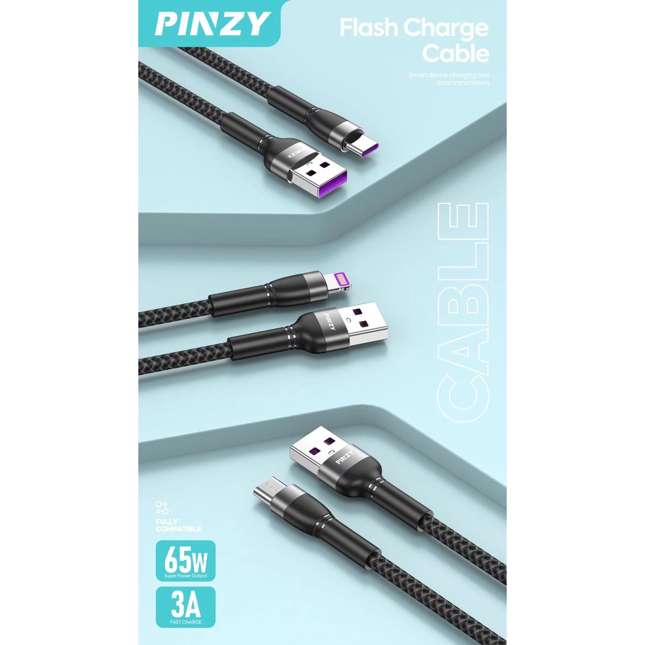 Kabel Data - Kabel Charger PINZY S26 Type Micro Super Flash Charge 65w