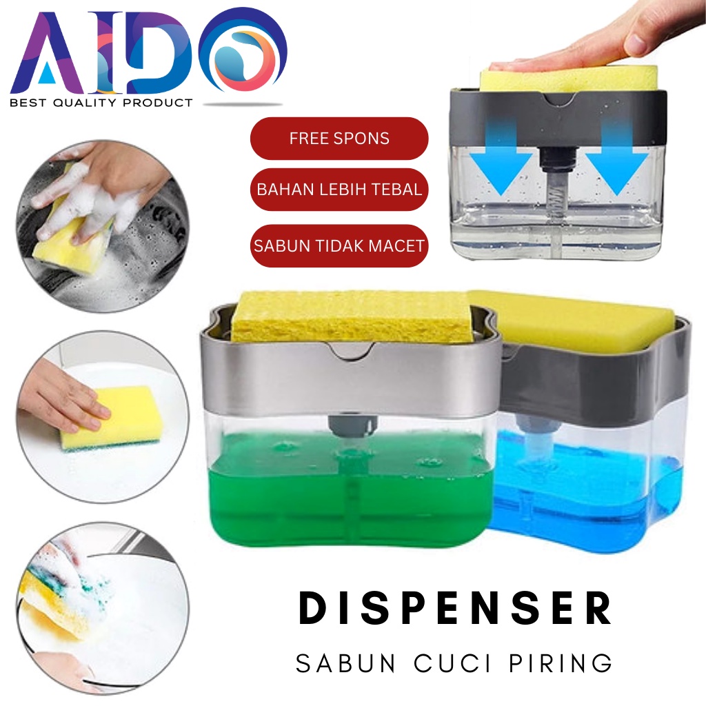 Dispenser Sabun sponge praktis tempat sabun cuci piring