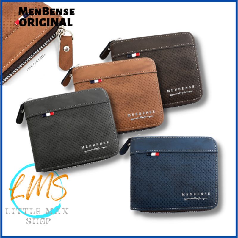 [Lms] Dompet Pria Impor Kulit PU Premium Resleting Original MenBense