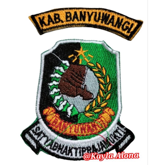 BET / BADGE BORDIR DINAS &quot; KAB. BANYUWANGI &quot;