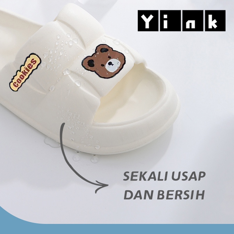 Yink Sandal Bear Jelly Wanita Import Sendal Wanita Terbaru 2022 Sepatu Sandal Wanita Korean Style Sandal Rumah Murah Elastic Empuk EVA
