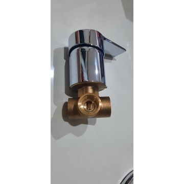 Paket Wall shower head 12 inch dan stop kran cabang panas dingin Kuningan / Wall shower Stainles Steel kamar mandi