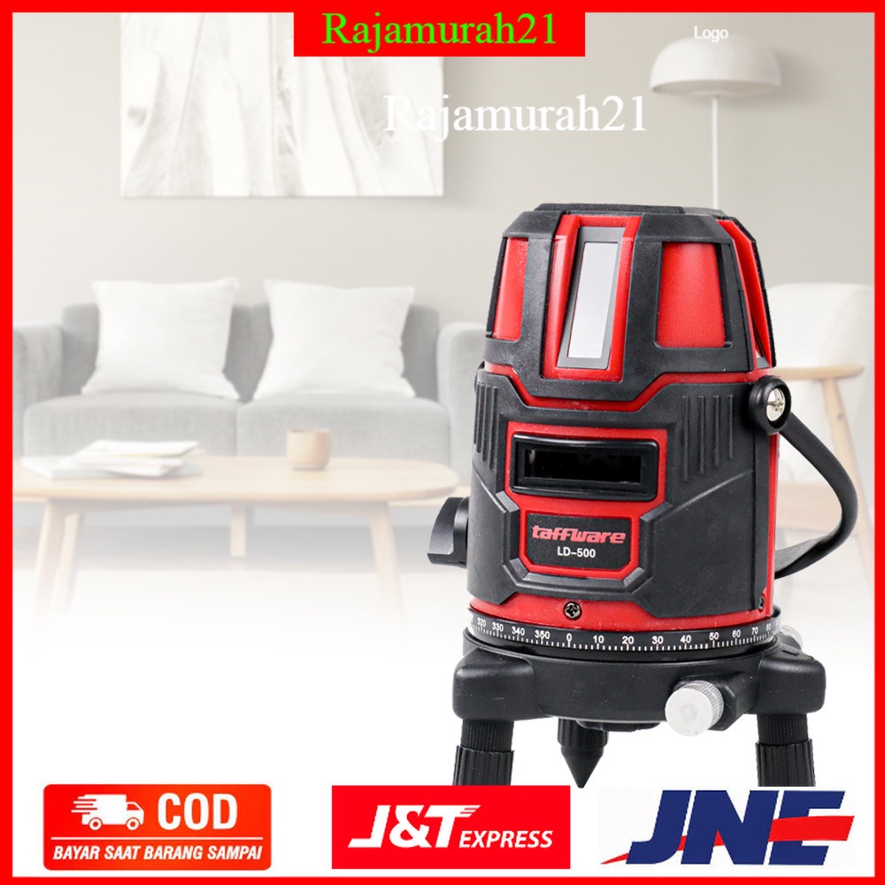 Taffware Mesin Self Leveling 5 Line Laser Red Beam Infrared 4D - LD-500 - Red - U7OT0DRE