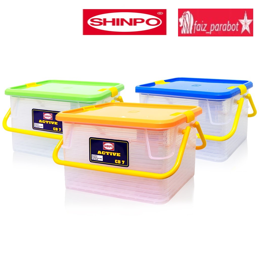 SHINPO CB 7 - Kotak Penyimpanan Kontainer Plastik 7 L Active Container Box Lock Pengunci Seal n Vacuum Vakum SPO-SIP-131-CB7- Kotak makan / Toples  / Box Makanan